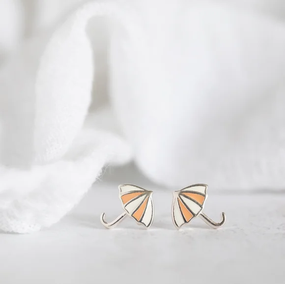 Mini Umbrella Studs (S925) - Only 1 left! - Picture 6 of 7